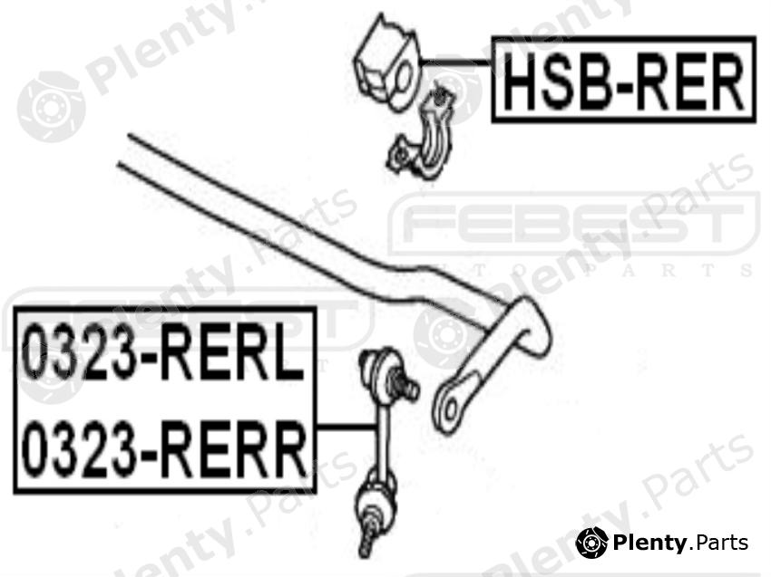  FEBEST part 0323RERL Rod/Strut, stabiliser