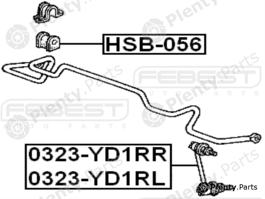  FEBEST part 0323YD1RL Rod/Strut, stabiliser