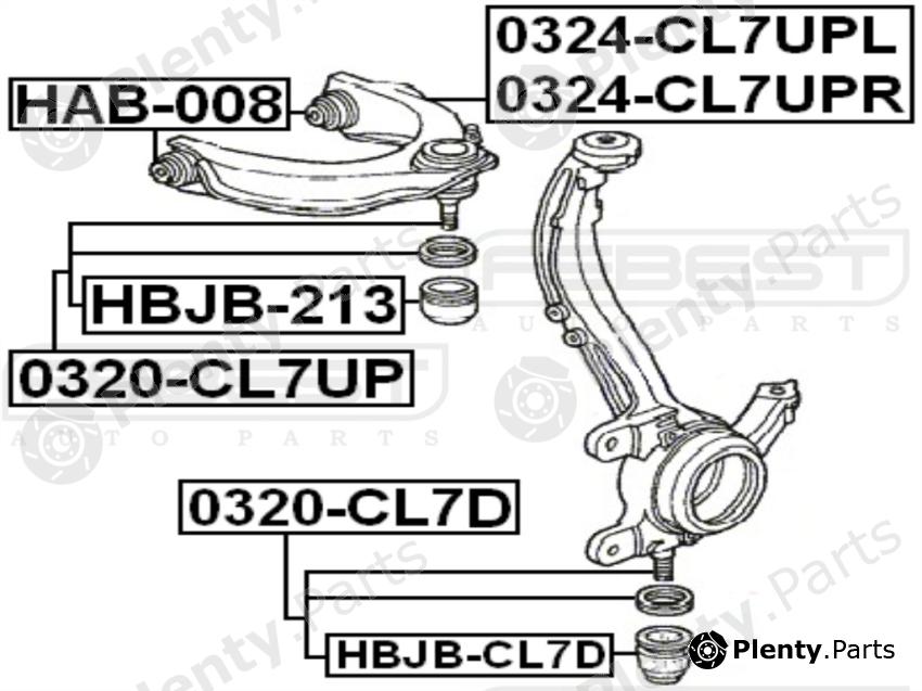  FEBEST part 0324CL7UPL Track Control Arm
