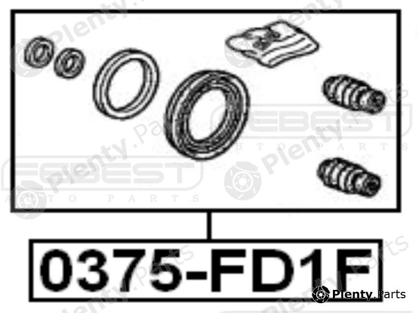  FEBEST part 0375-FD1F (0375FD1F) Repair Kit, brake caliper