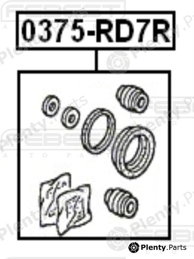  FEBEST part 0375-RD7R (0375RD7R) Repair Kit, brake caliper