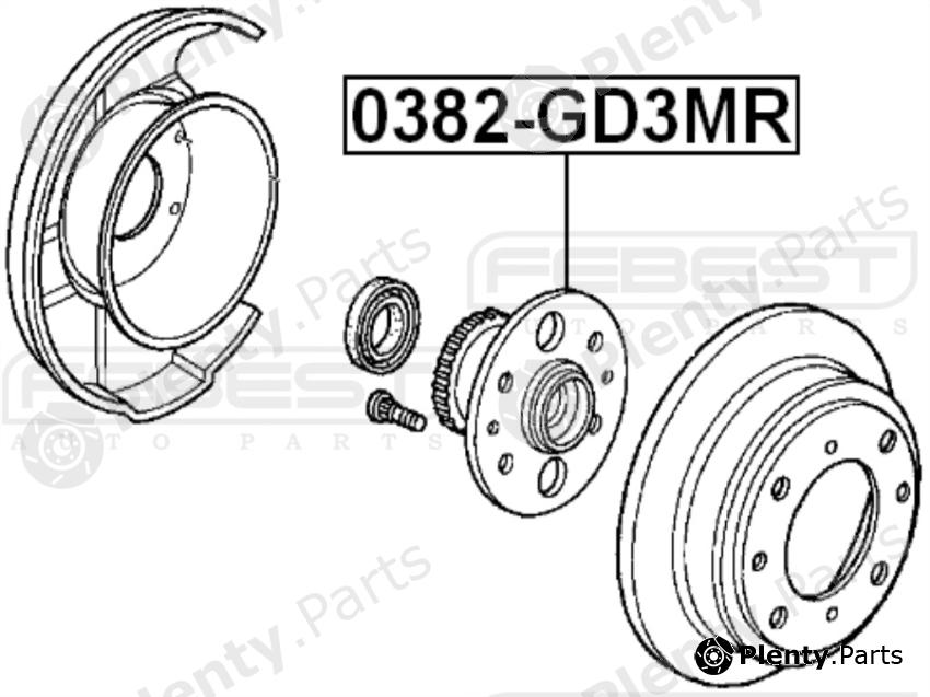  FEBEST part 0382-GD3MR (0382GD3MR) Wheel Hub