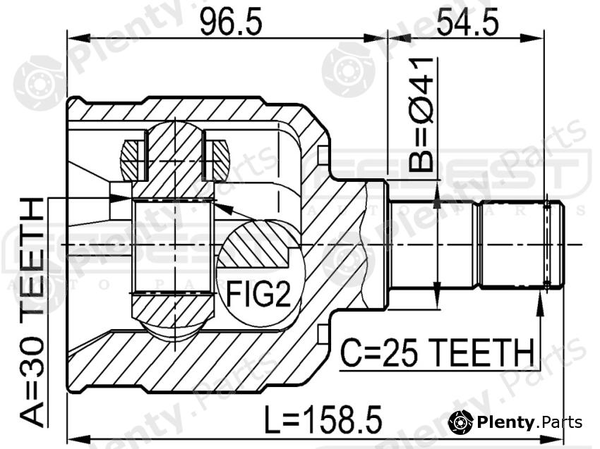  FEBEST part 0411CK Joint, drive shaft