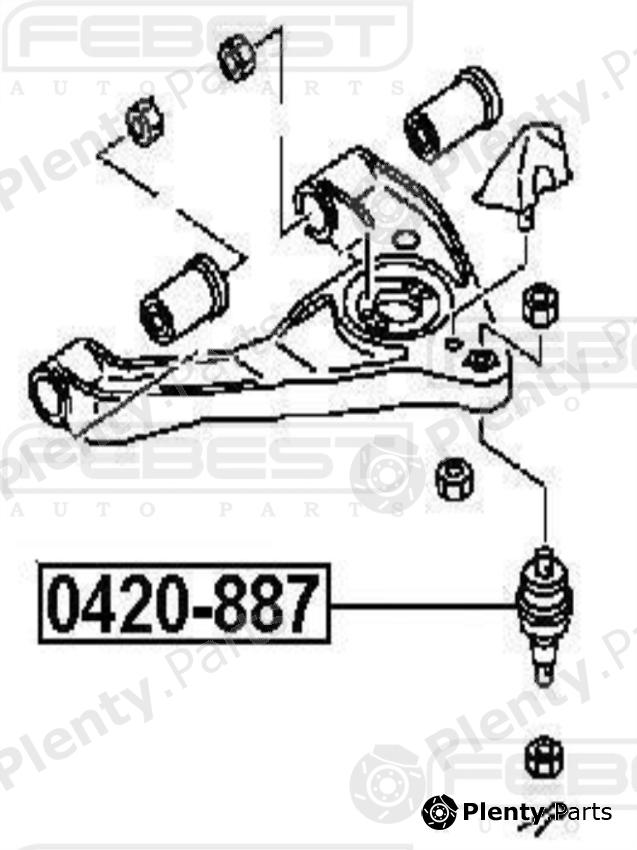  FEBEST part 0420887 Ball Joint