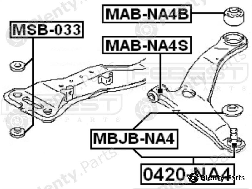  FEBEST part 0420NA4 Ball Joint