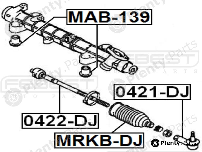  FEBEST part 0422DJ Tie Rod Axle Joint