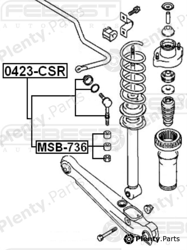  FEBEST part 0423CSR Rod/Strut, stabiliser