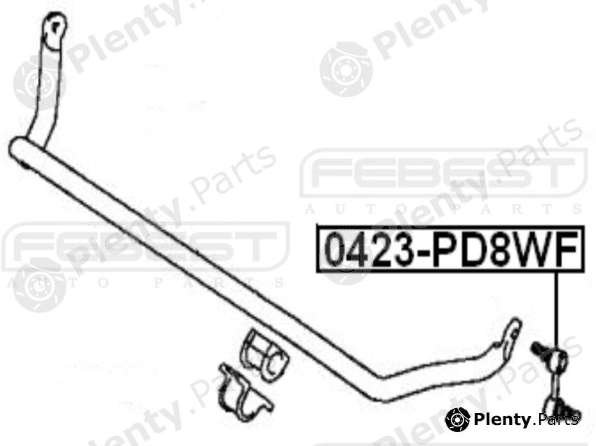  FEBEST part 0423PD8WF Rod/Strut, stabiliser