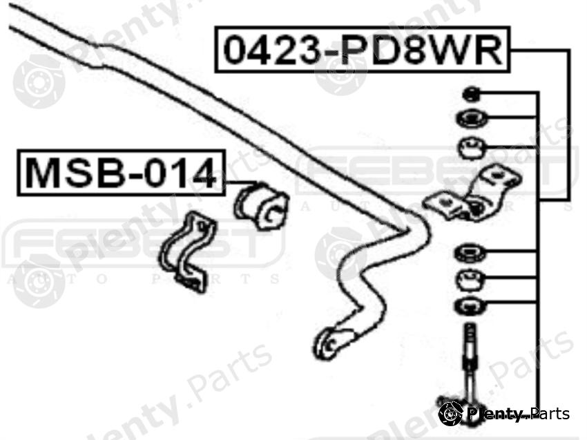  FEBEST part 0423PD8WR Rod/Strut, stabiliser