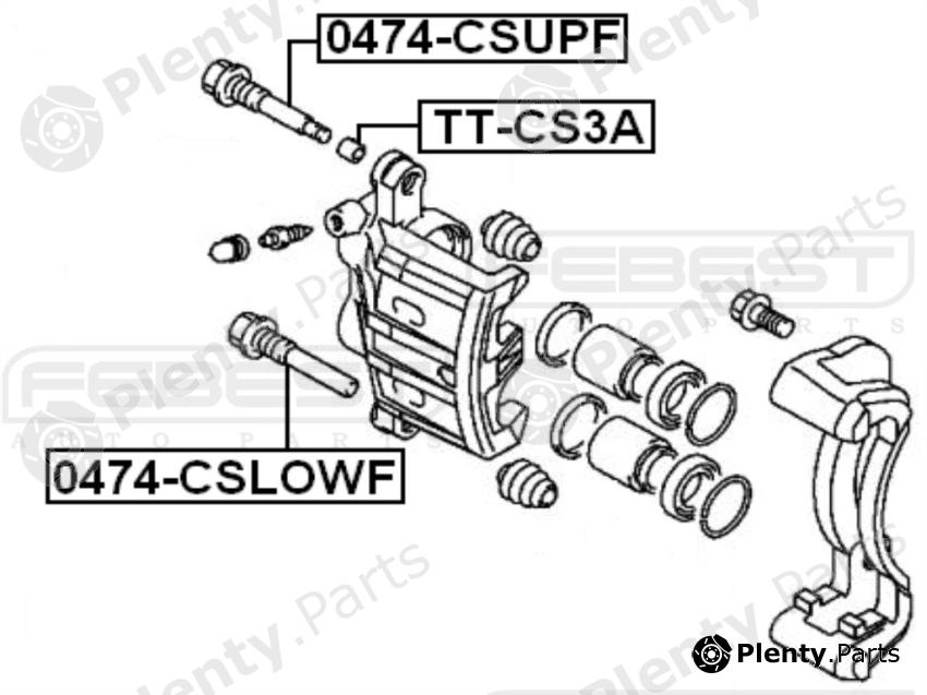  FEBEST part 0474CSLOWF Guide Bolt, brake caliper