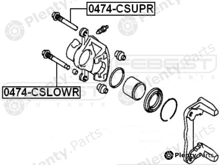  FEBEST part 0474-CSLOWR (0474CSLOWR) Guide Bolt, brake caliper