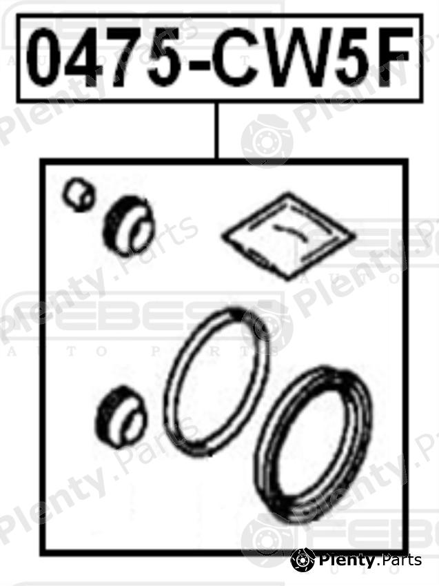  FEBEST part 0475-CW5F (0475CW5F) Repair Kit, brake caliper