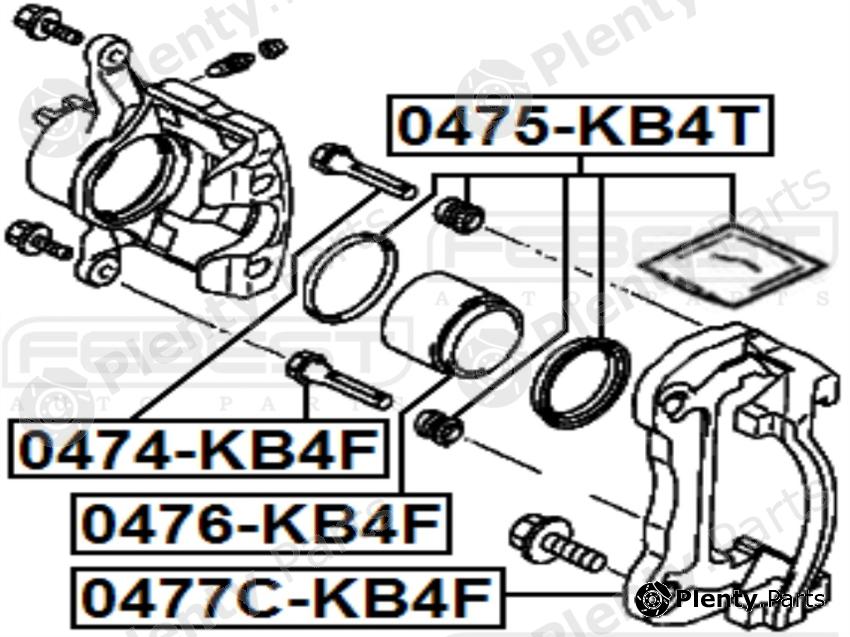  FEBEST part 0475-KB4 (0475KB4) Repair Kit, brake caliper