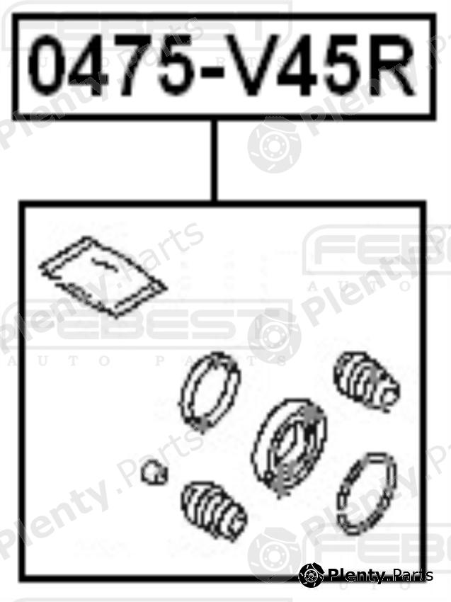  FEBEST part 0475V45R Repair Kit, brake caliper