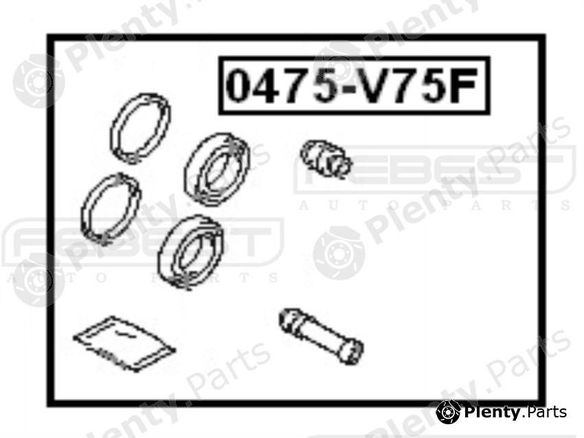  FEBEST part 0475V75F Repair Kit, brake caliper