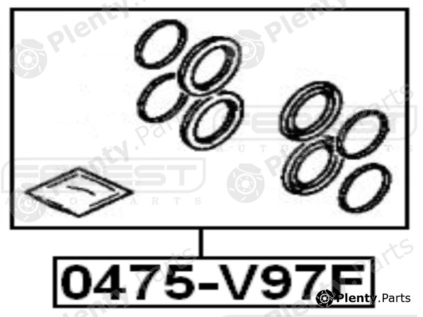  FEBEST part 0475-V97F (0475V97F) Repair Kit, brake caliper