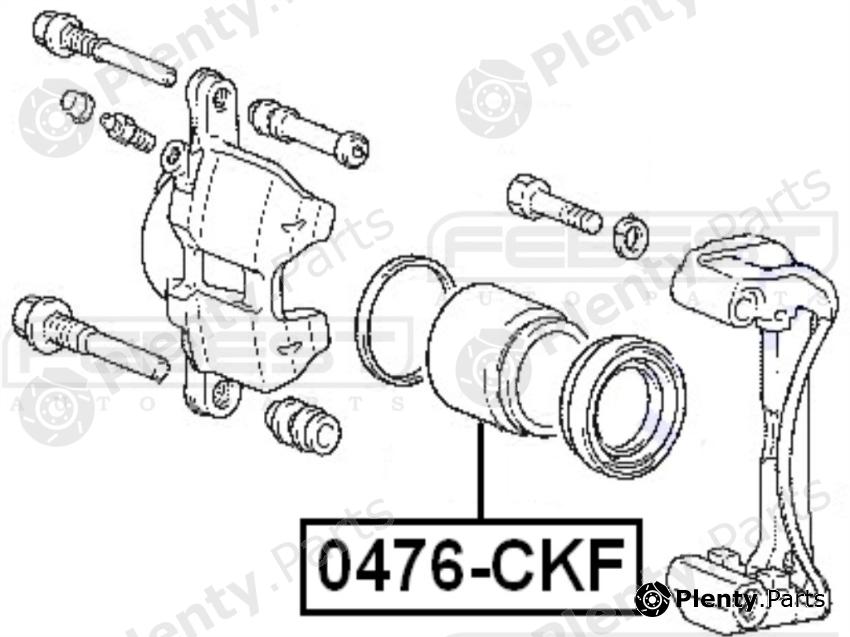  FEBEST part 0476CKF Piston, brake caliper