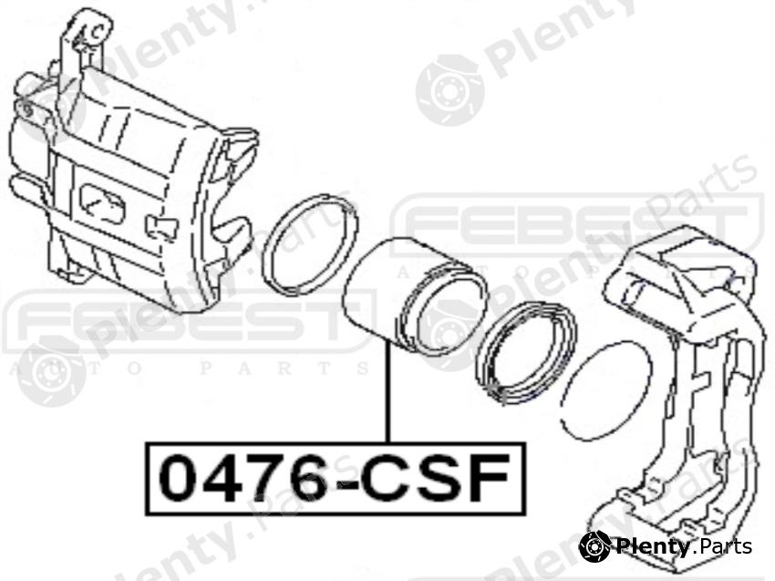  FEBEST part 0476-CSF (0476CSF) Piston, brake caliper