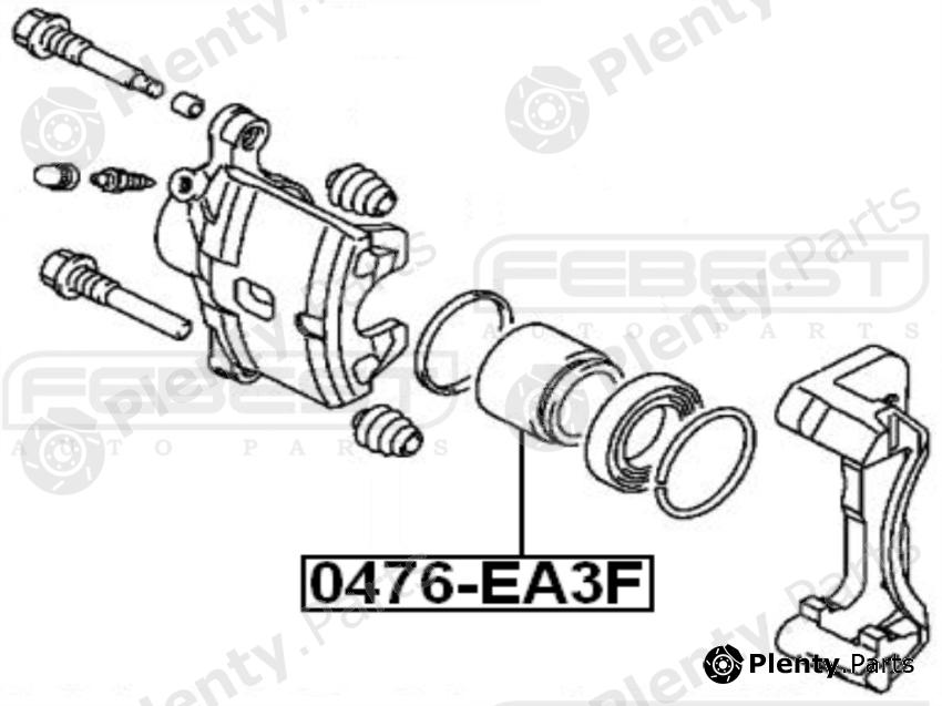  FEBEST part 0476-EA3F (0476EA3F) Piston, brake caliper
