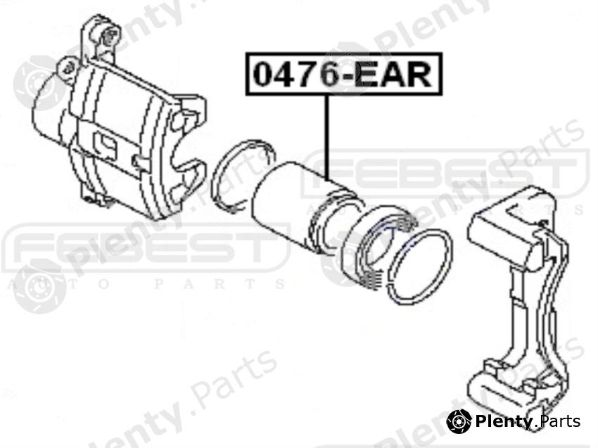  FEBEST part 0476EAR Piston, brake caliper