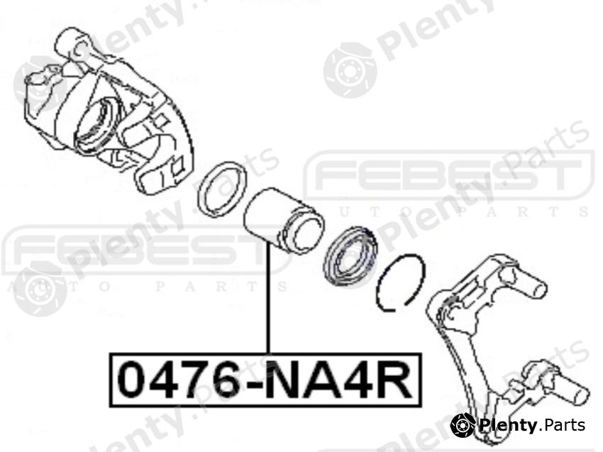  FEBEST part 0476-NA4R (0476NA4R) Piston, brake caliper