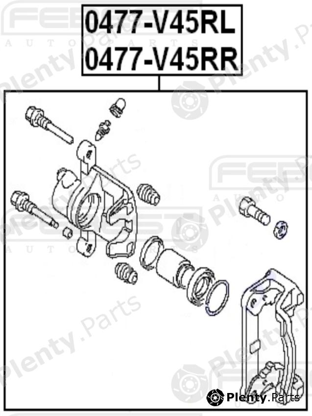  FEBEST part 0477V45RL Brake Caliper