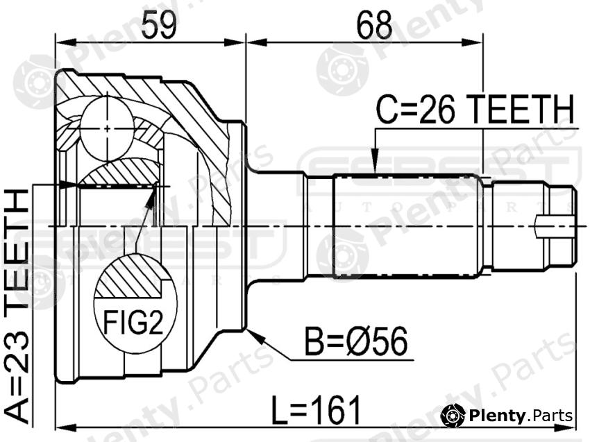 FEBEST part 0510MPV Joint, drive shaft