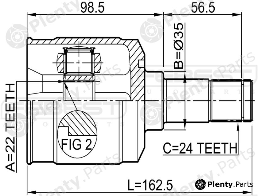  FEBEST part 0511323FLH Joint, drive shaft