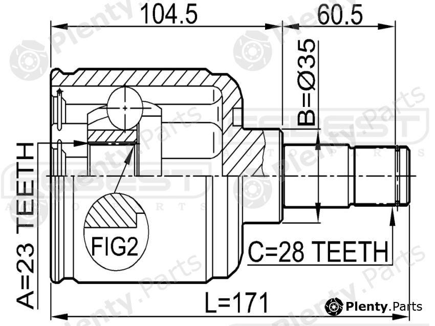  FEBEST part 0511GEMTLH Joint, drive shaft