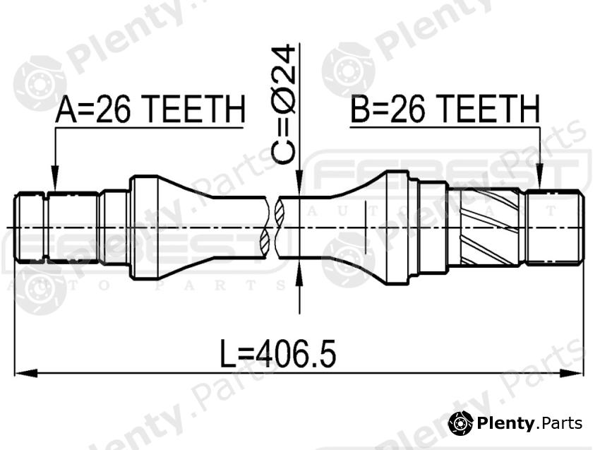  FEBEST part 0512626GD Drive Shaft