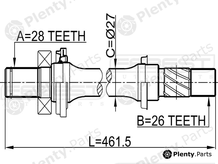  FEBEST part 0512-M316AT (0512M316AT) Drive Shaft