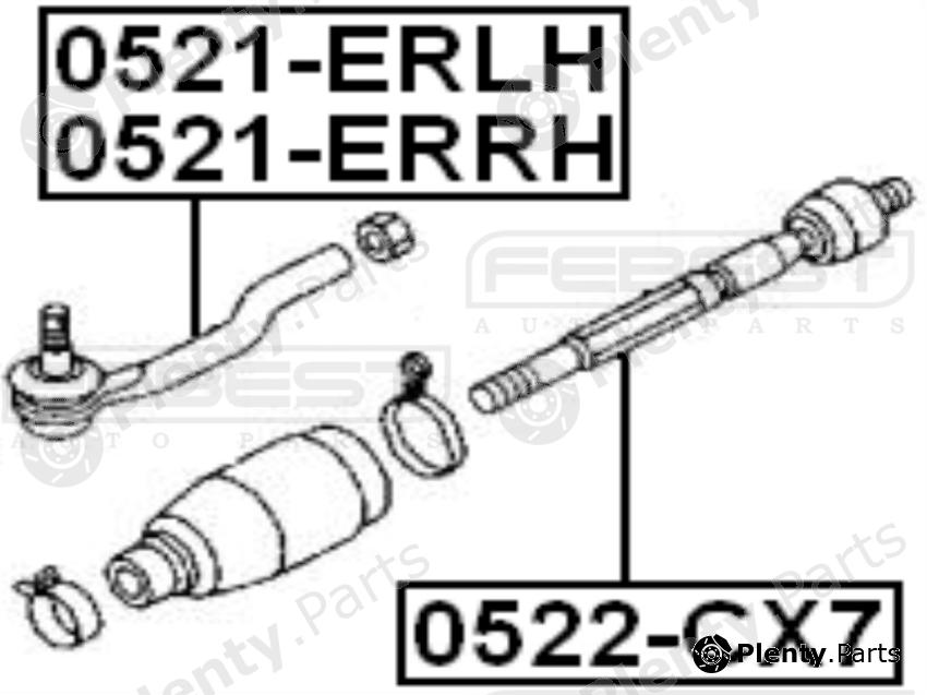  FEBEST part 0522-CX7 (0522CX7) Tie Rod Axle Joint