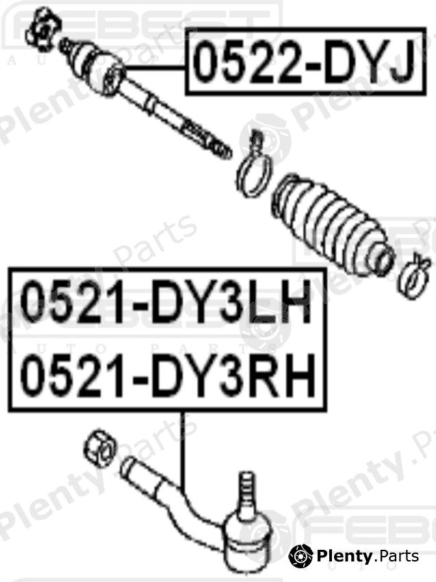  FEBEST part 0522DYJ Tie Rod Axle Joint