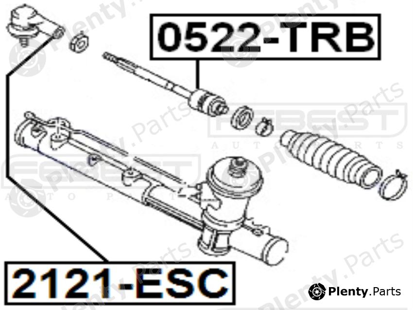  FEBEST part 0522TRB Tie Rod Axle Joint