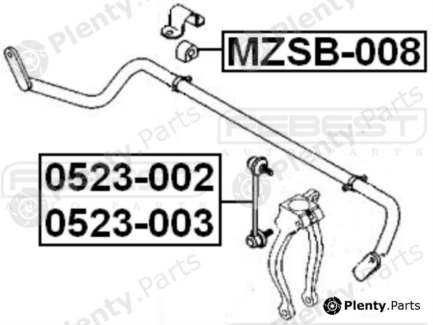  FEBEST part 0523-002 (0523002) Rod/Strut, stabiliser