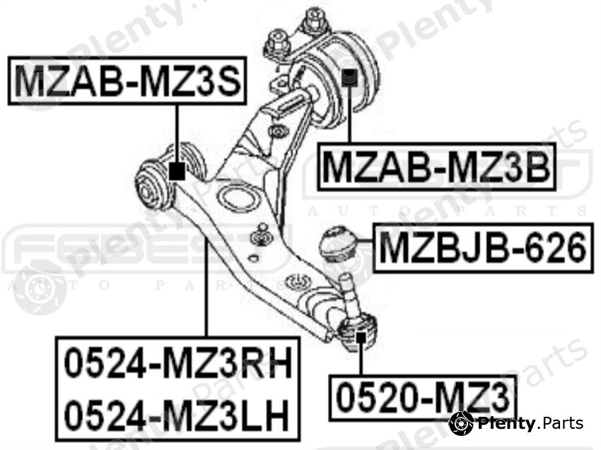  FEBEST part 0524-MZ3RH (0524MZ3RH) Track Control Arm