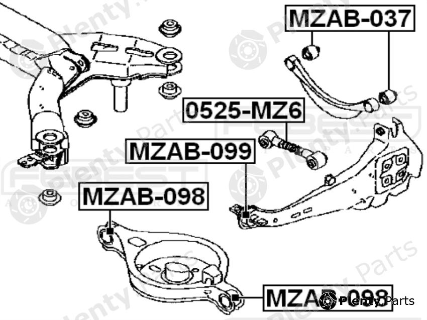  FEBEST part 0525MZ6 Track Control Arm