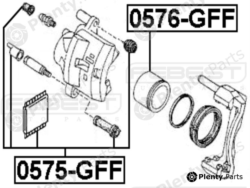  FEBEST part 0575GFF Repair Kit, brake caliper
