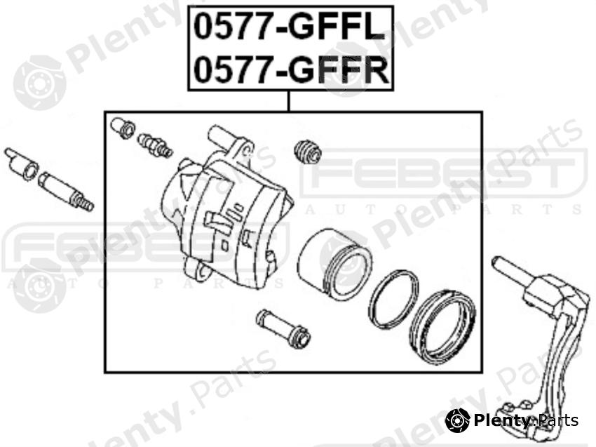  FEBEST part 0577GFFR Brake Caliper
