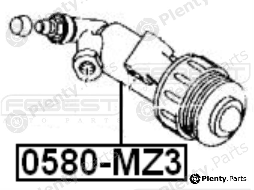  FEBEST part 0580MZ3 Slave Cylinder, clutch