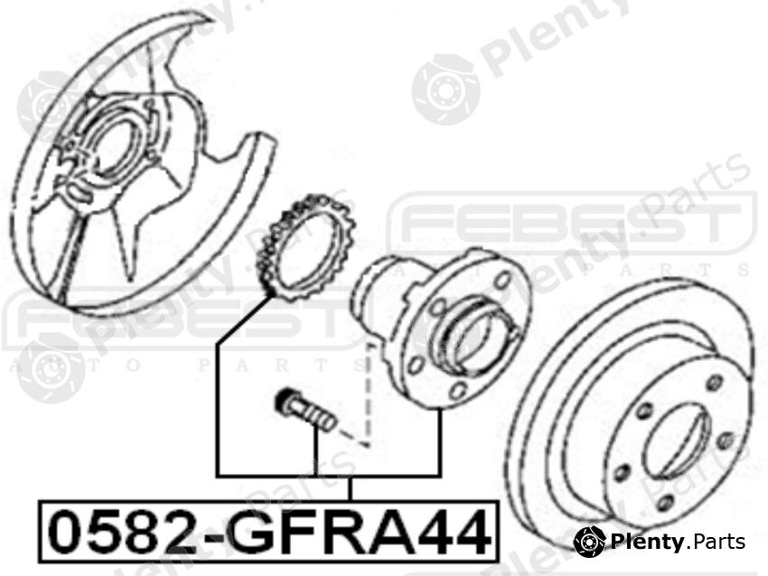  FEBEST part 0582GFRA44 Wheel Hub