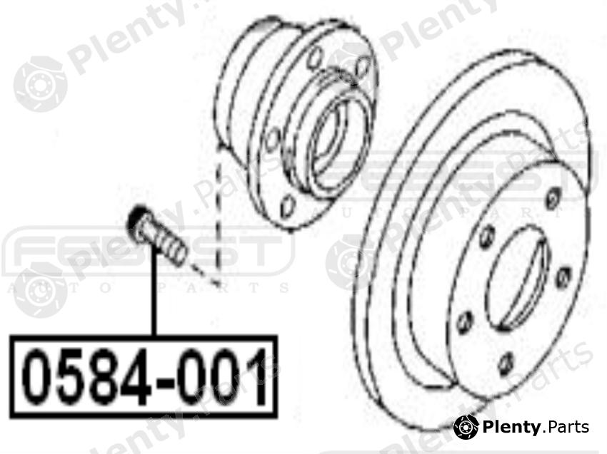  FEBEST part 0584001 Wheel Stud