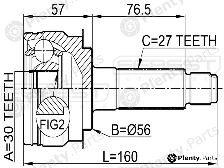  FEBEST part 0810B9R Joint, drive shaft