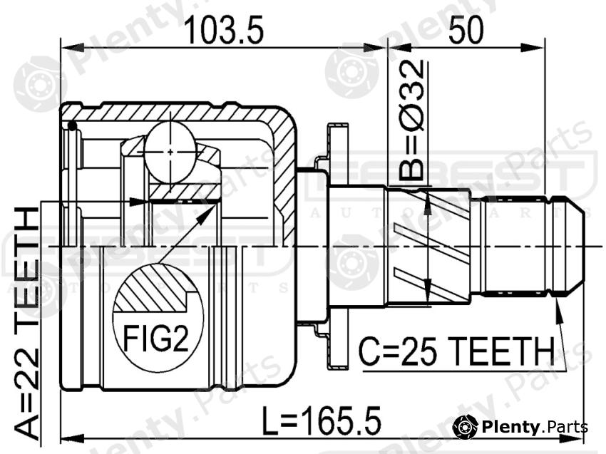  FEBEST part 0811-B9R (0811B9R) Joint, drive shaft