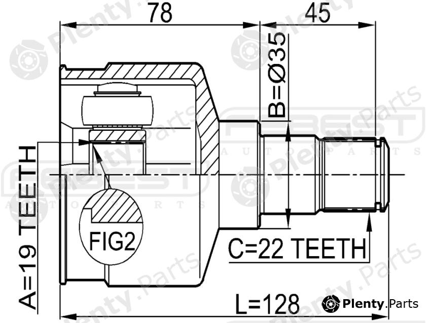  FEBEST part 1011-AV (1011AV) Joint, drive shaft