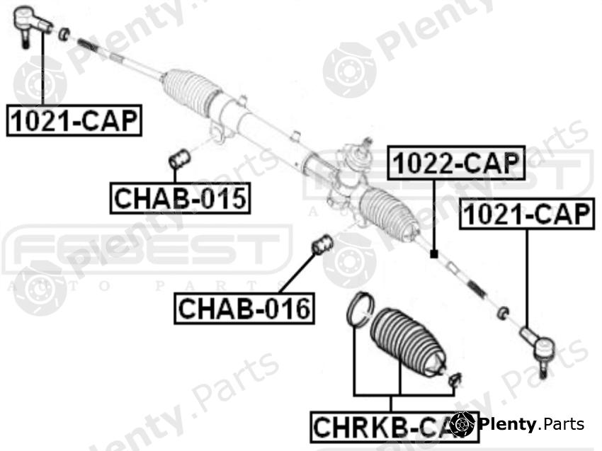  FEBEST part 1021-CAP (1021CAP) Tie Rod End