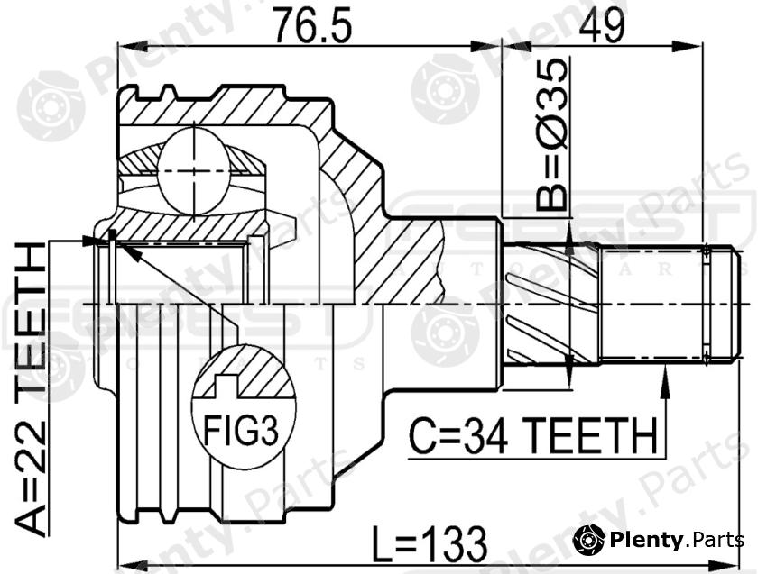  FEBEST part 1111NEX Joint, drive shaft
