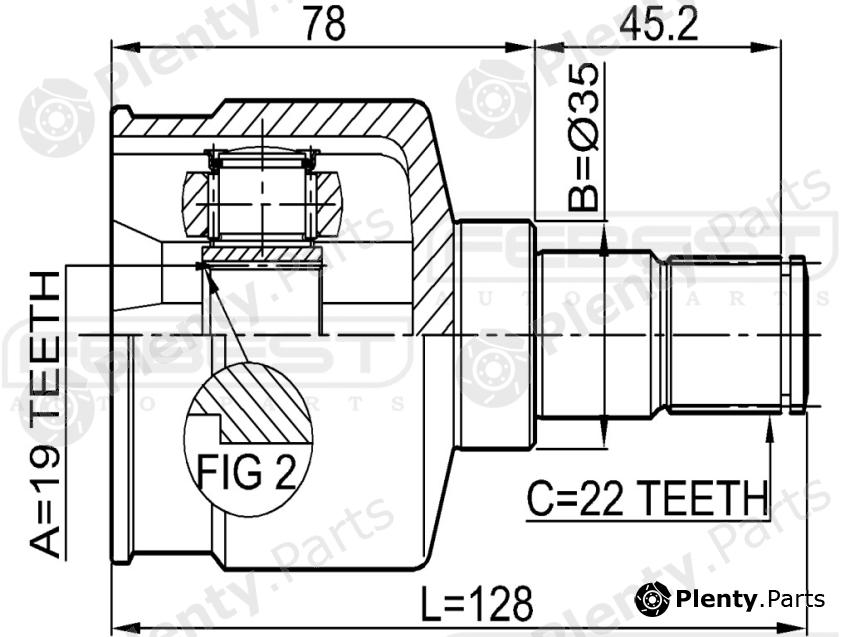  FEBEST part 1111-SPA (1111SPA) Joint, drive shaft