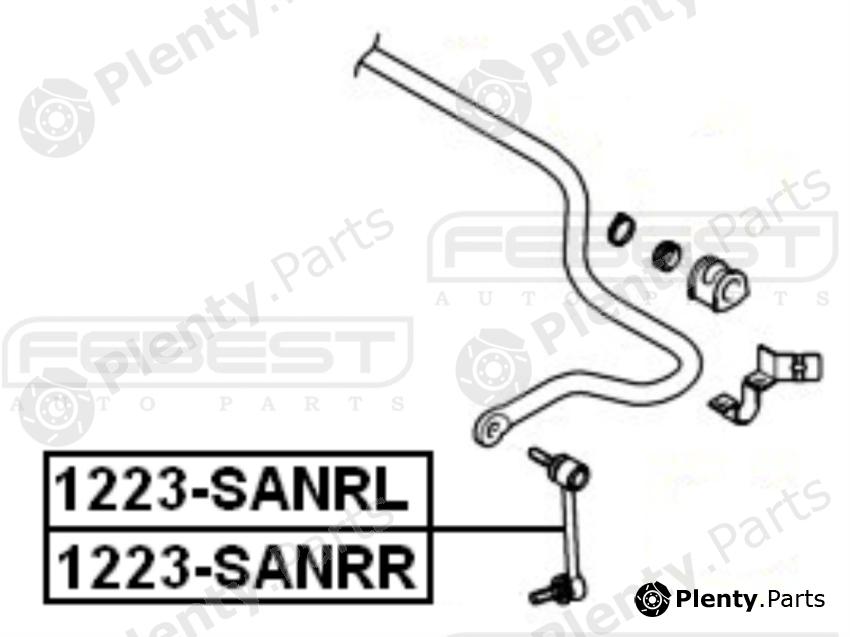  FEBEST part 1223SANRL Rod/Strut, stabiliser