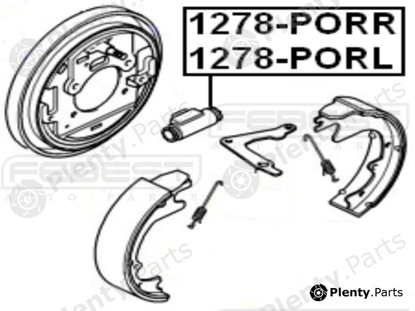  FEBEST part 1278PORR Wheel Brake Cylinder